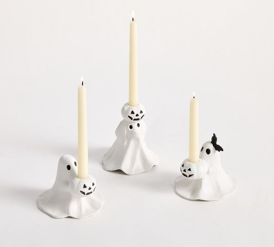 Resin Craft Ghost Candlestick Ornaments👻🕯️