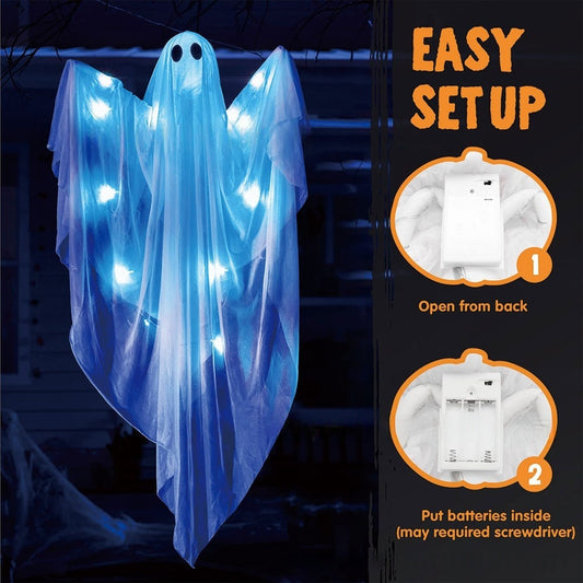Halloween Hanging Ghost Lights 👻✨