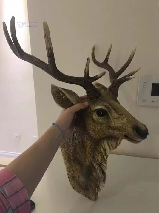 🦌Deer head and antlers wall hanging