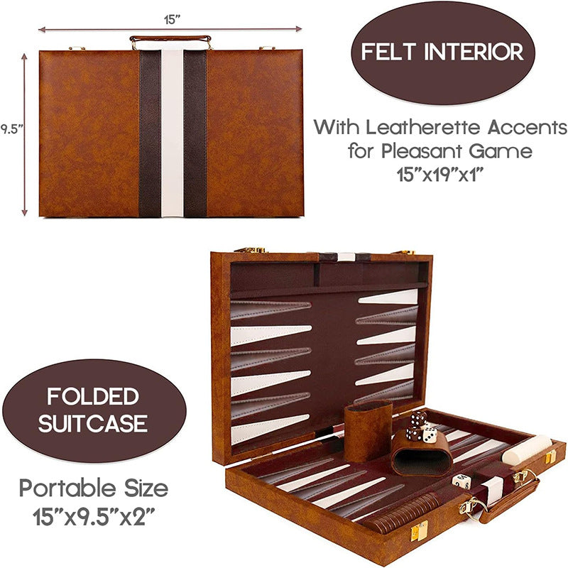 🪵 Walnut Bkgmn | 🎲 15" Fold & Go!