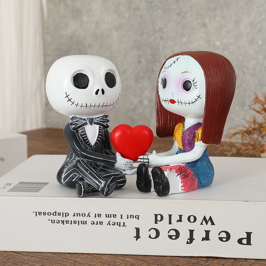 Skeleton couple figurines 🦴💑
