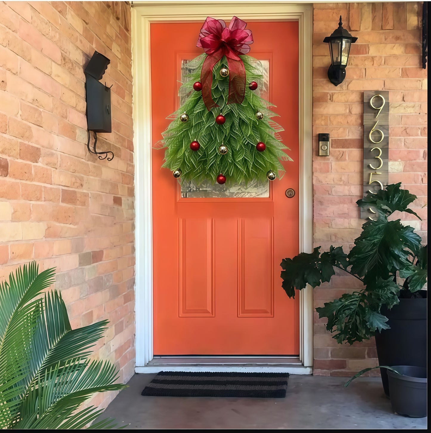 Christmas tree wreath pieces