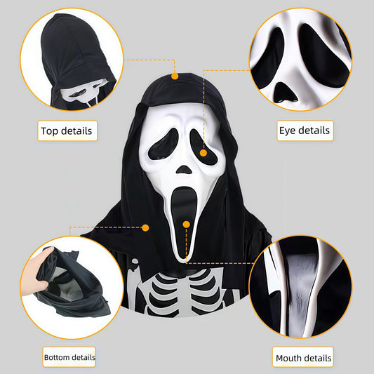 Scary Halloween Mask 👻- Stretchy One - Eyed Monster Mask👁️ - Party Costume Accessories 🎃