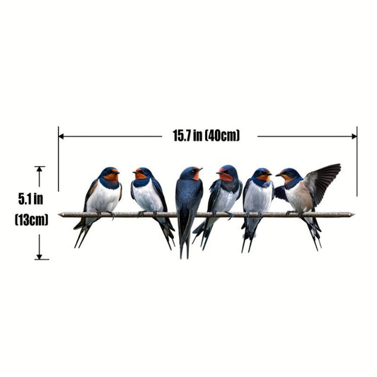 Metal Swallow Bird Ornament - 15.7"×5.1" Vintage Garden Decor for Patios & Windows 🐦