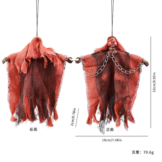 🔗👻 Chained Ghost-✨💀Glowing Skull Hanged Ghost⬇️👻