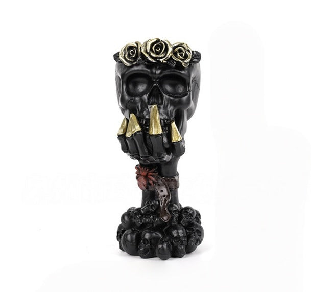 🙉 Brand new three monkey skull hand-cranked vase - 🙈 Zen desktop sculpture and flower pot🙊