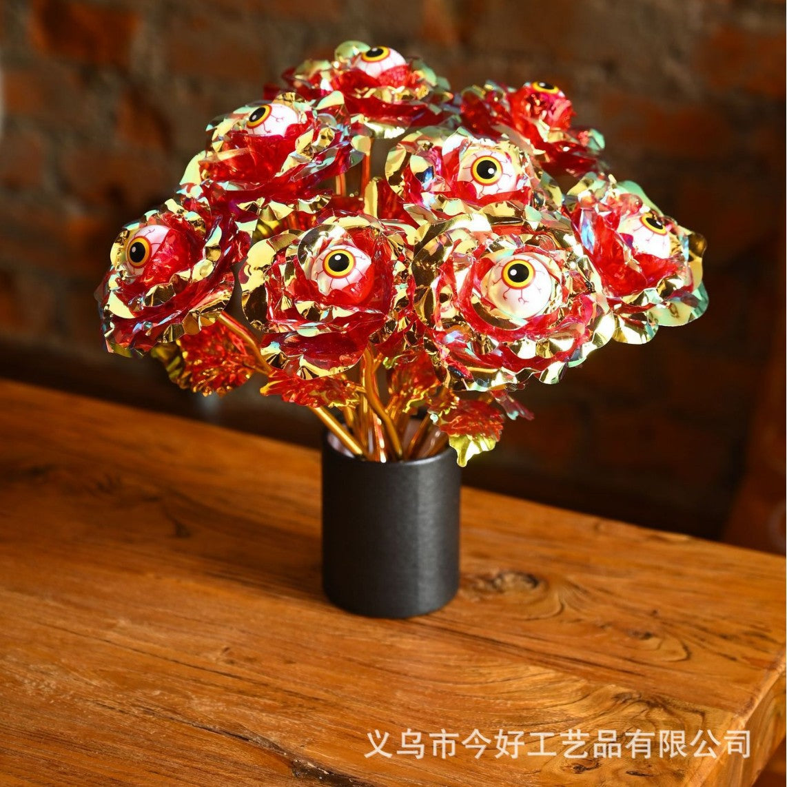 Halloween Black Eye Rose Decoration 🎃🌹👁️