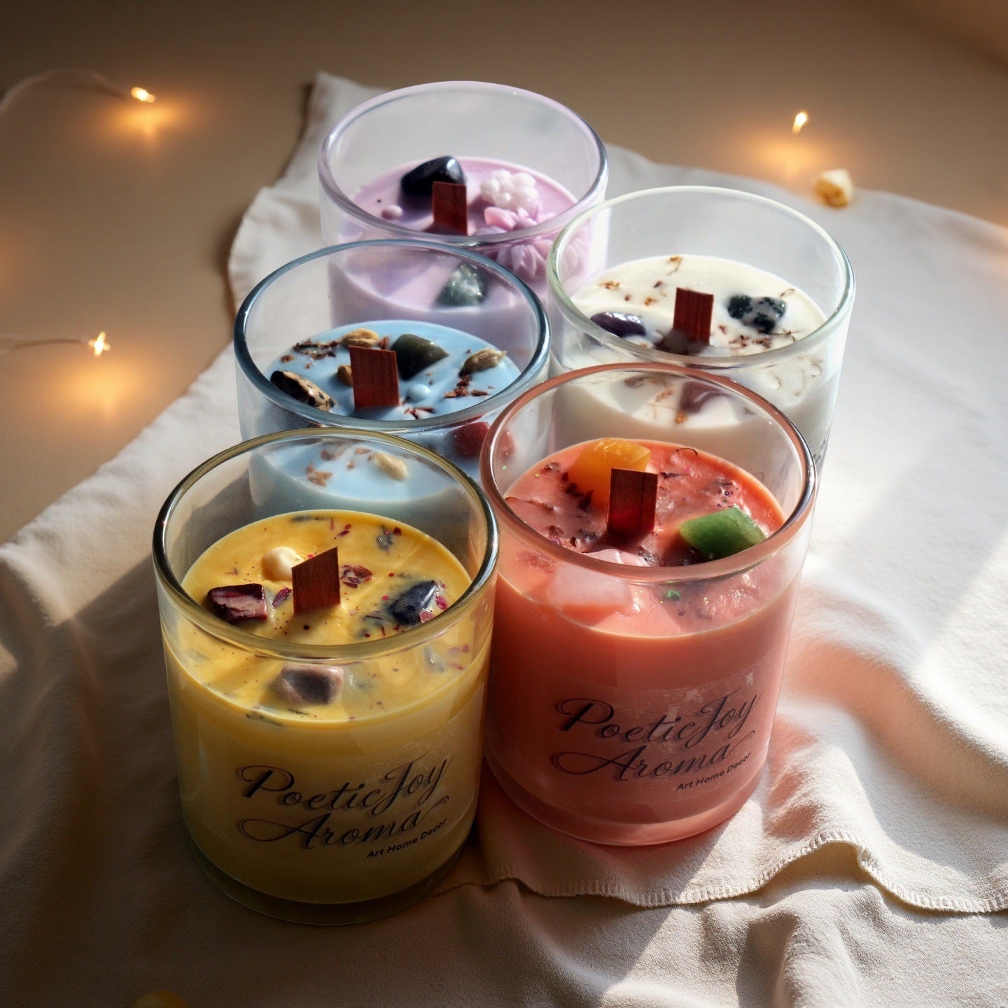 🕯️Dried flower scented candles💐