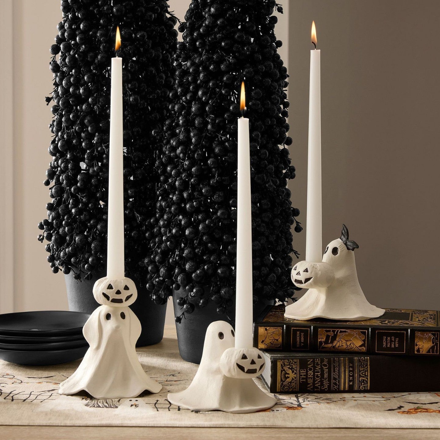Resin Craft Ghost Candlestick Ornaments👻🕯️