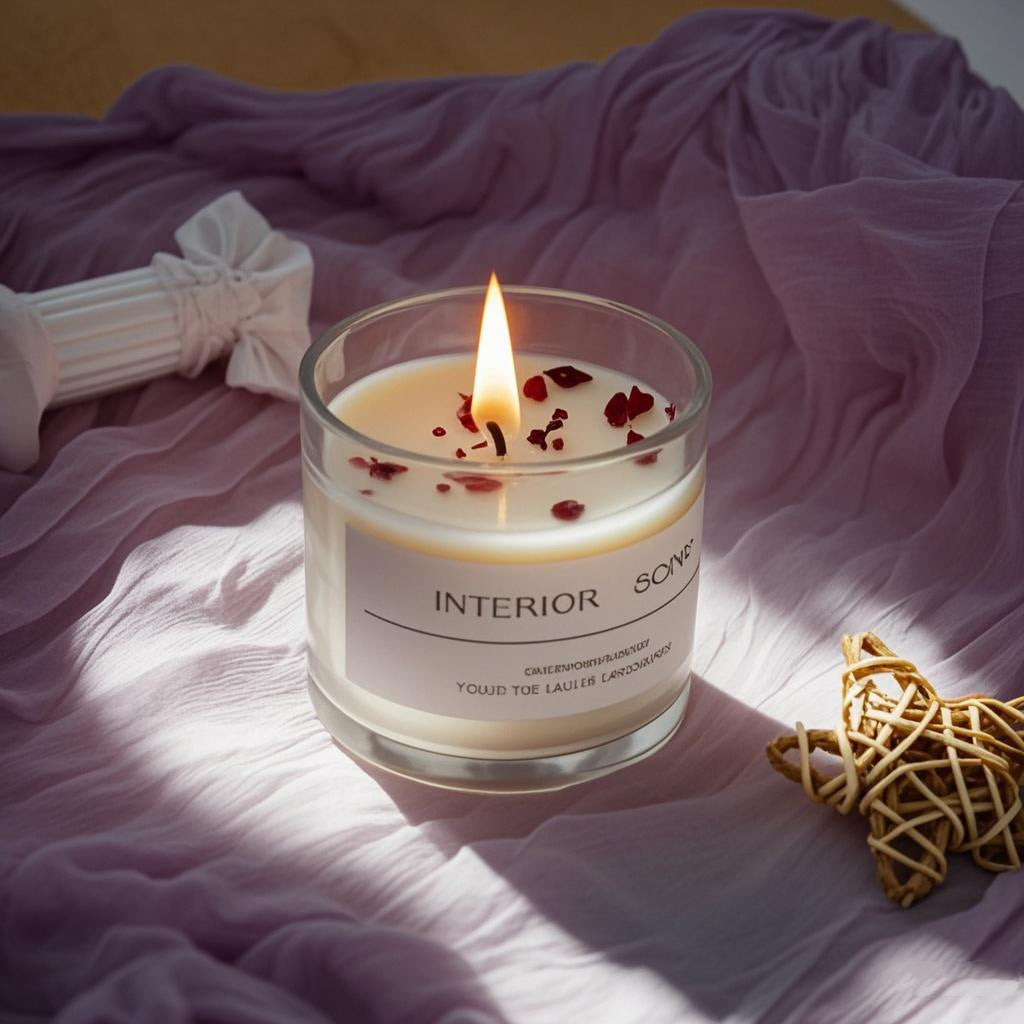 🕯️Dried flower scented candles💐