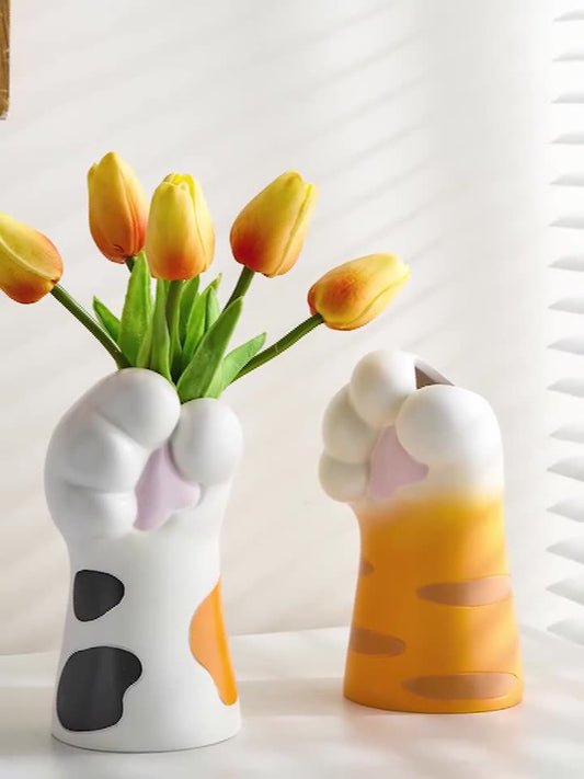Cute cat paw🐾 Living room home TV cabinet office flower arrangement🌸