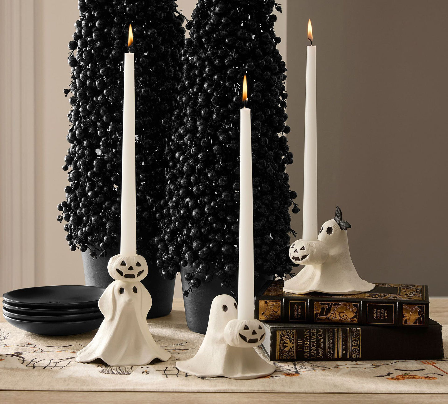 Resin Craft Ghost Candlestick Ornaments👻🕯️