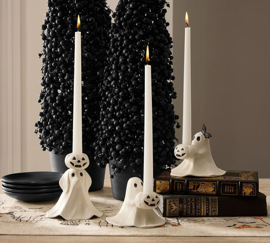 Resin Craft Ghost Candlestick Ornaments👻🕯️