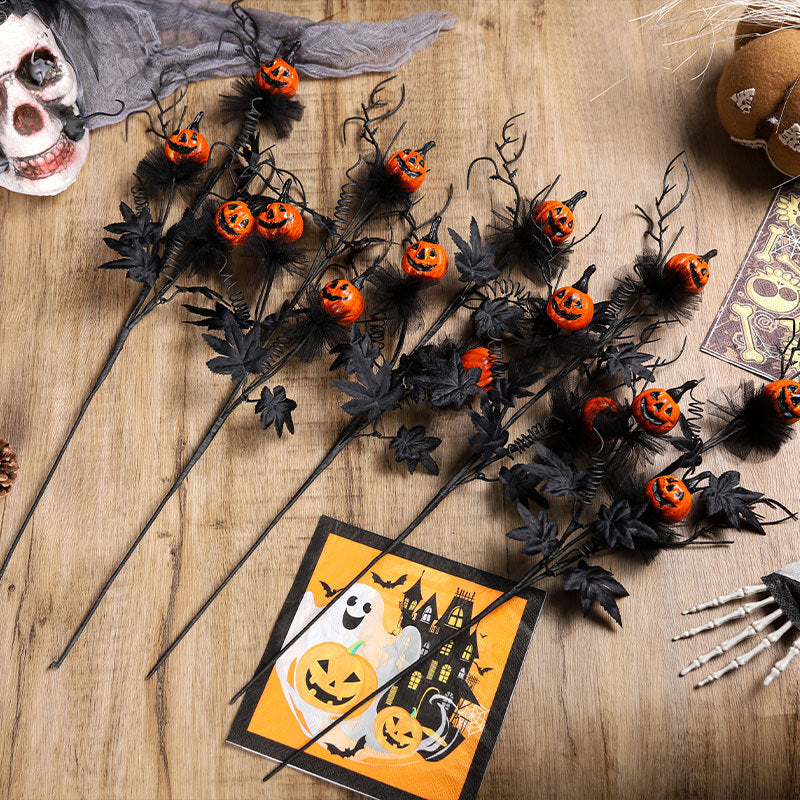 🖤Black Horror Pumpkin Cutting Bouquet👻💐