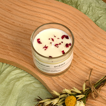 🕯️Dried flower scented candles💐