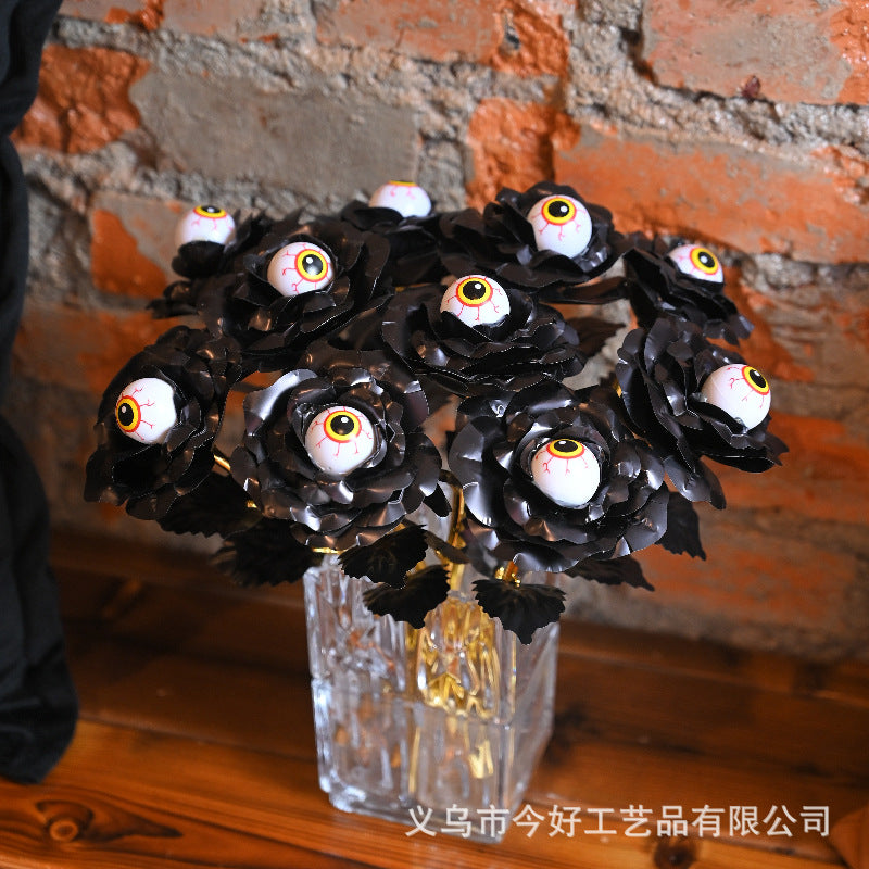 Halloween Black Eye Rose Decoration 🎃🌹👁️
