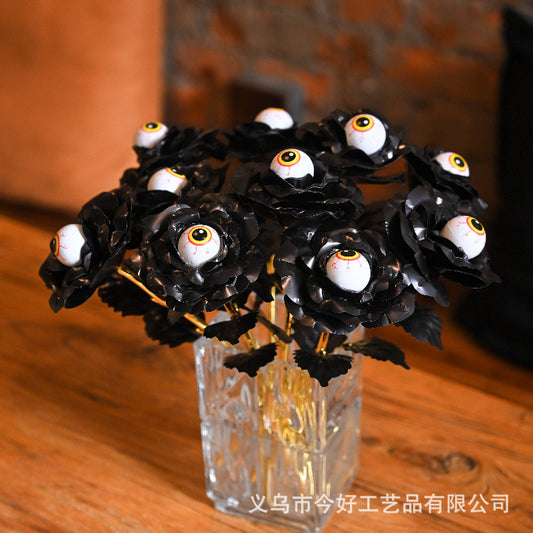 Halloween Black Eye Rose Decoration 🎃🌹👁️