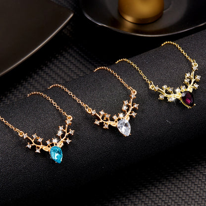 🦌Little elk pendant necklace✨