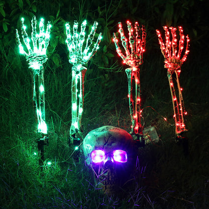 💀Skull head and skull hand luminous props👐