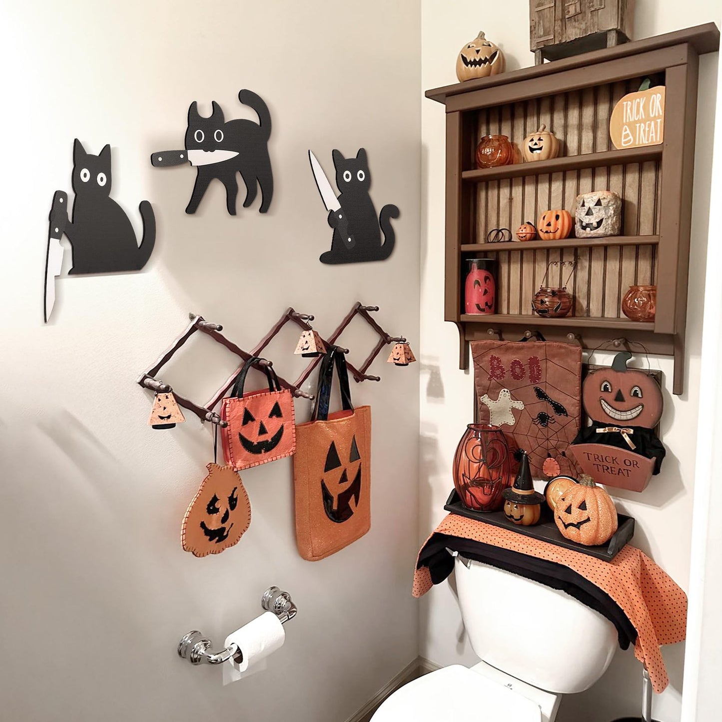 🎃Black Cat Knife Door Frame Decoration