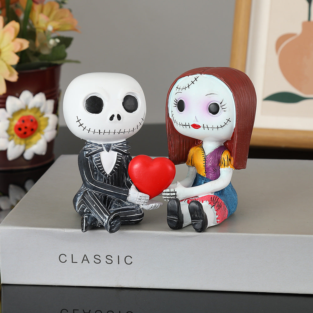 Skeleton couple figurines 🦴💑