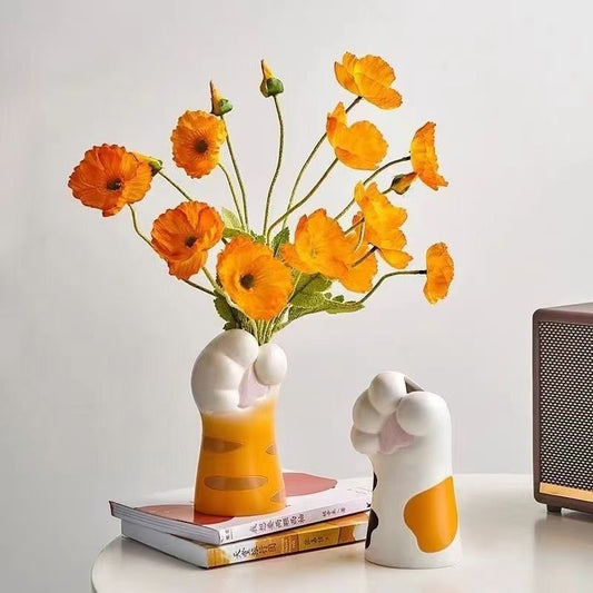 Cute cat paw🐾 Living room home TV cabinet office flower arrangement🌸