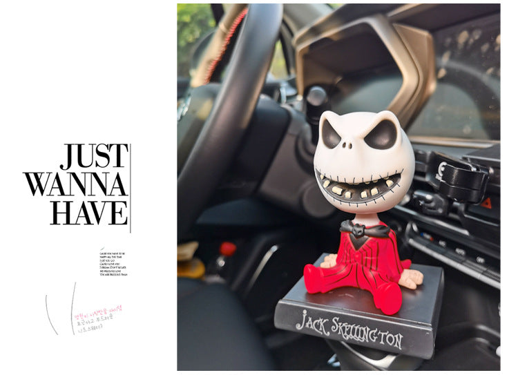 Jack bobblehead car figurine 👻🚘✨