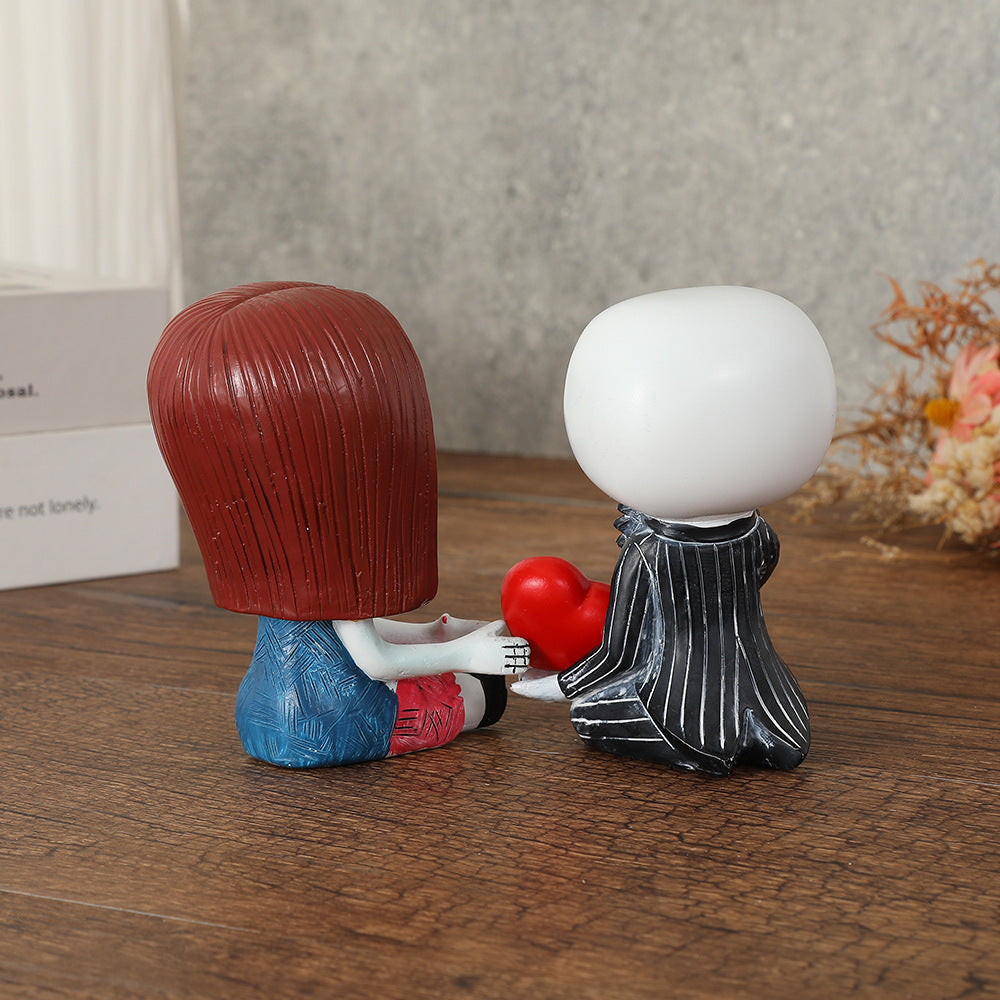 Skeleton couple figurines 🦴💑