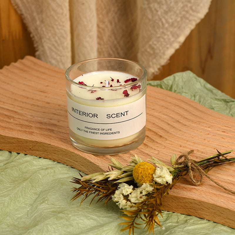 🕯️Dried flower scented candles💐