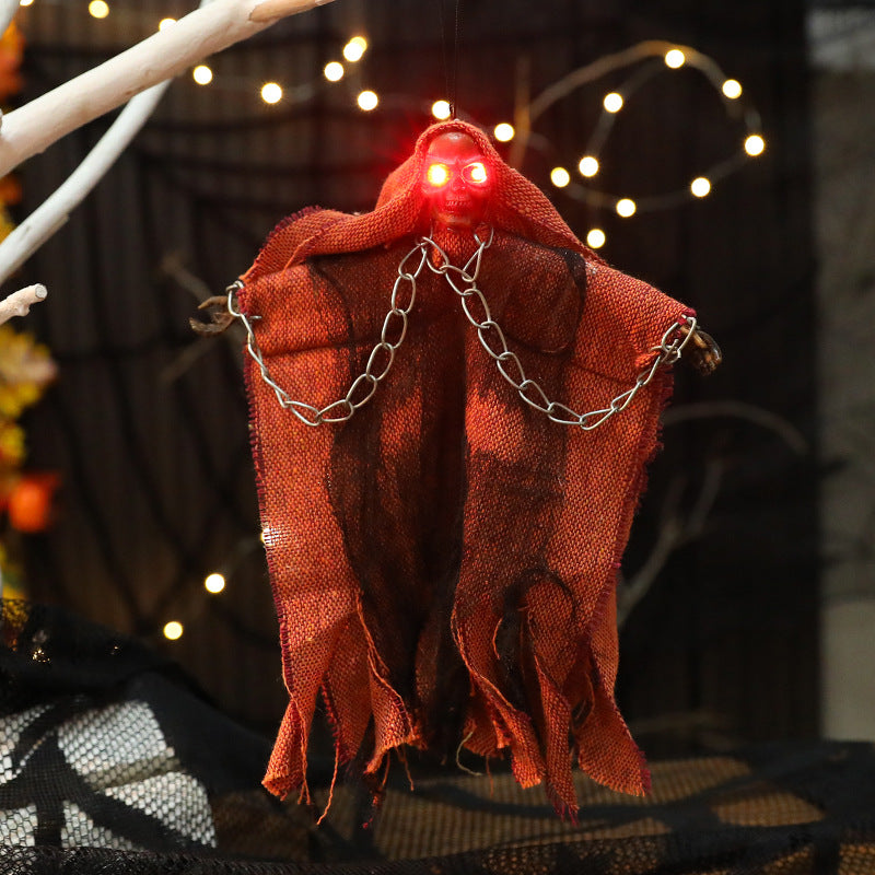 🔗👻 Chained Ghost-✨💀Glowing Skull Hanged Ghost⬇️👻