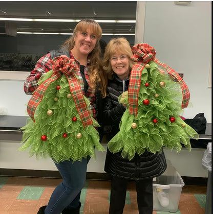 Christmas tree wreath pieces