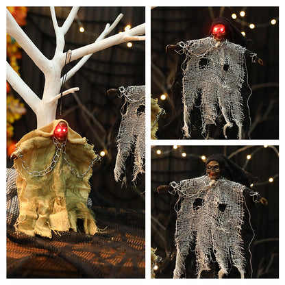 🔗👻 Chained Ghost-✨💀Glowing Skull Hanged Ghost⬇️👻