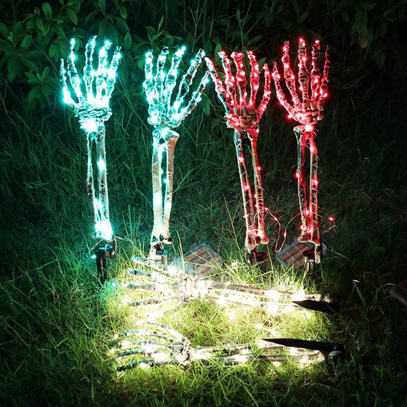 💀Skull head and skull hand luminous props👐