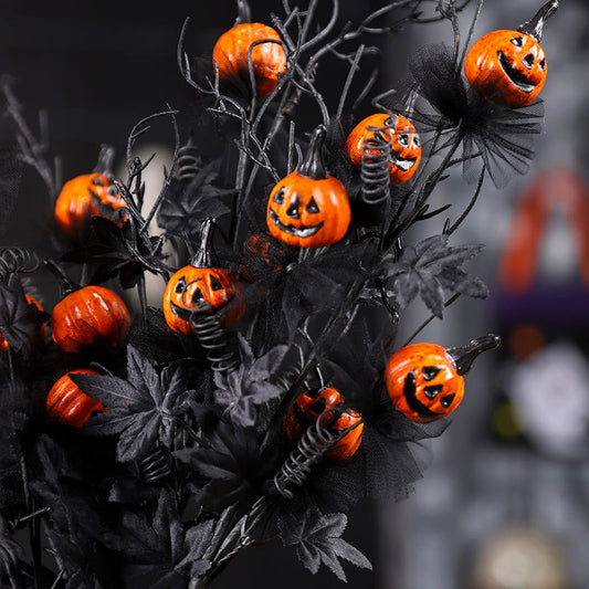 🖤Black Horror Pumpkin Cutting Bouquet👻💐