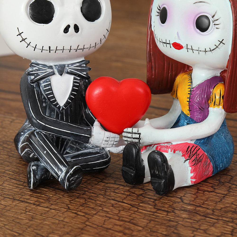 Skeleton couple figurines 🦴💑