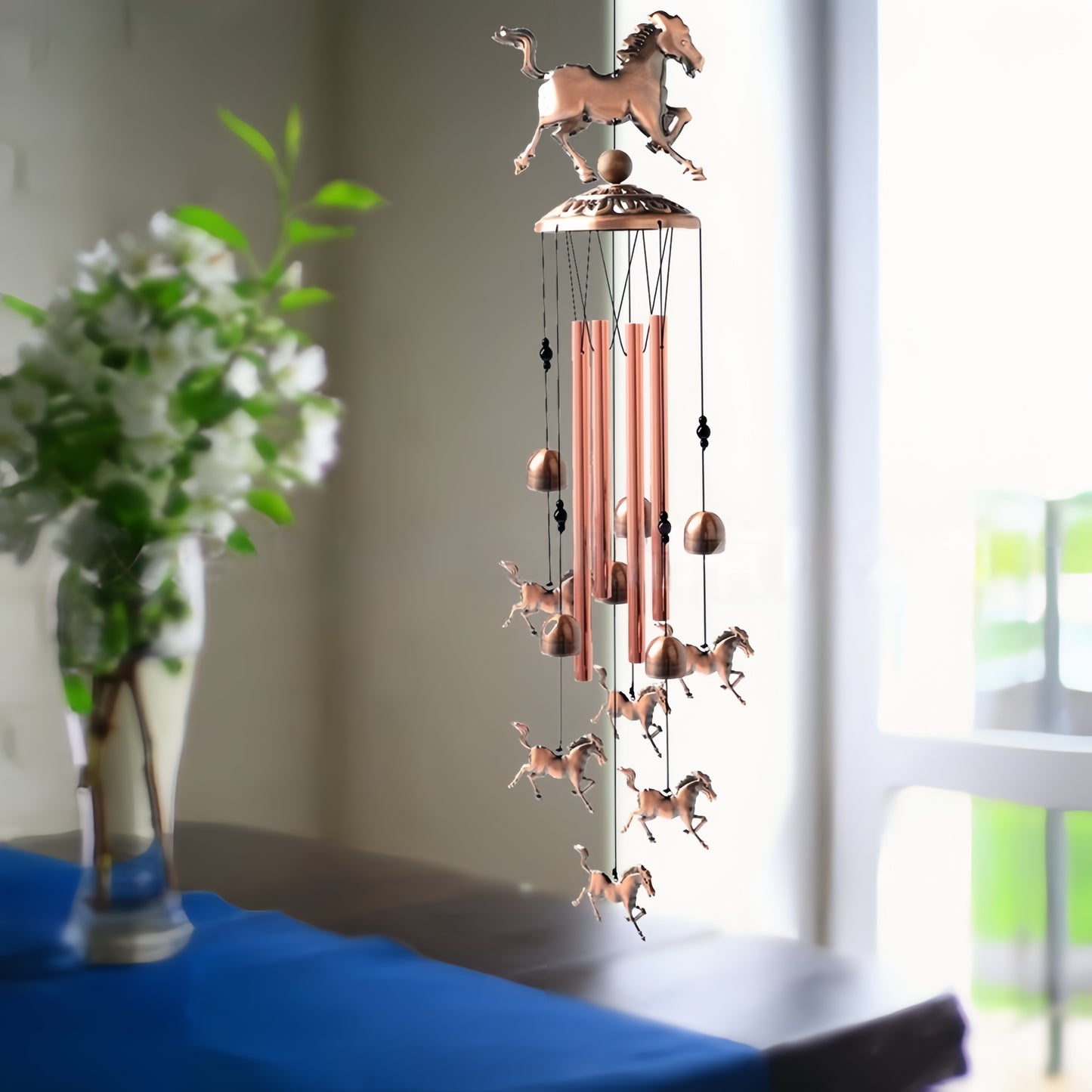 🎐Animal Wind Chimes  - 13.5" Copper Dachshund 🐶 - Yard Garden Decor