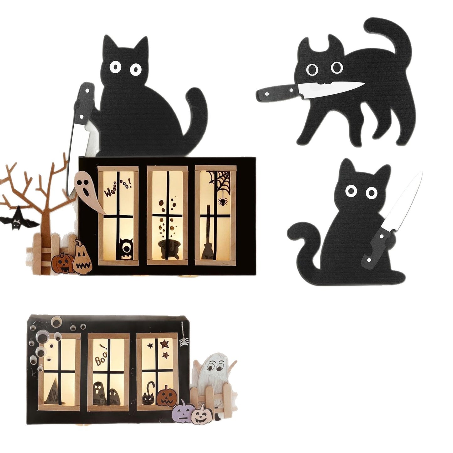 🎃Black Cat Knife Door Frame Decoration