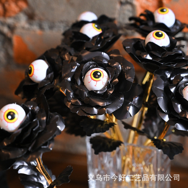 Halloween Black Eye Rose Decoration 🎃🌹👁️