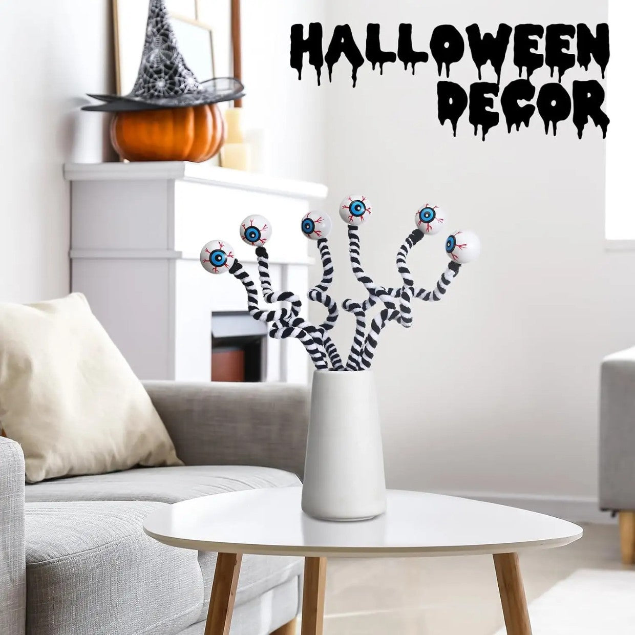 👁Halloween Eyeball Yarn Branches 🕸️