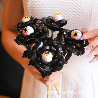 Halloween Black Eye Rose Decoration 🎃🌹👁️