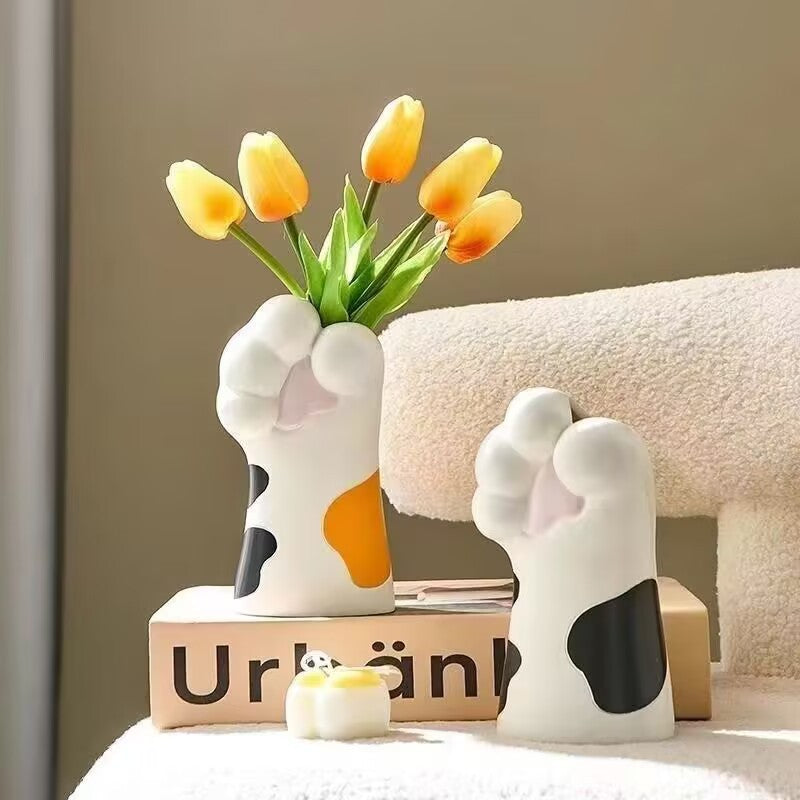 Cute cat paw🐾 Living room home TV cabinet office flower arrangement🌸