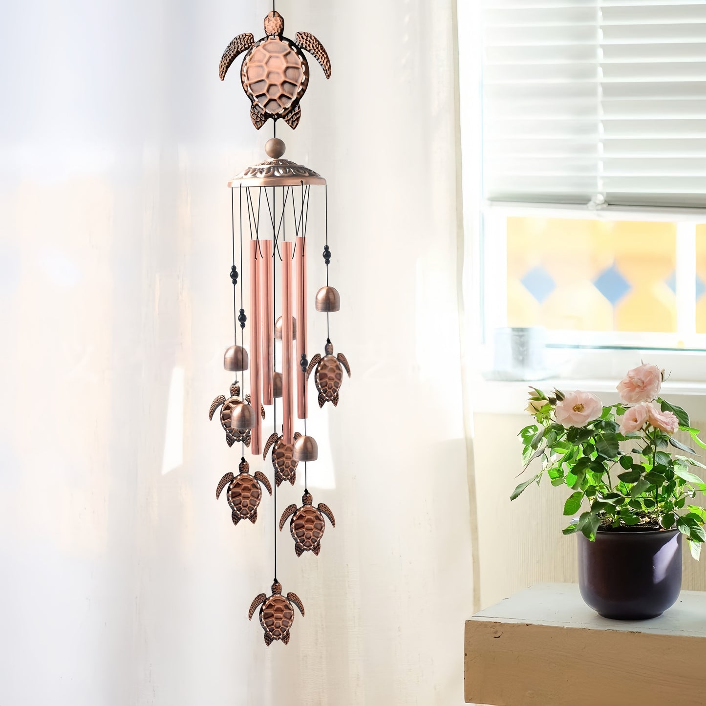 🎐Animal Wind Chimes  - 13.5" Copper Dachshund 🐶 - Yard Garden Decor