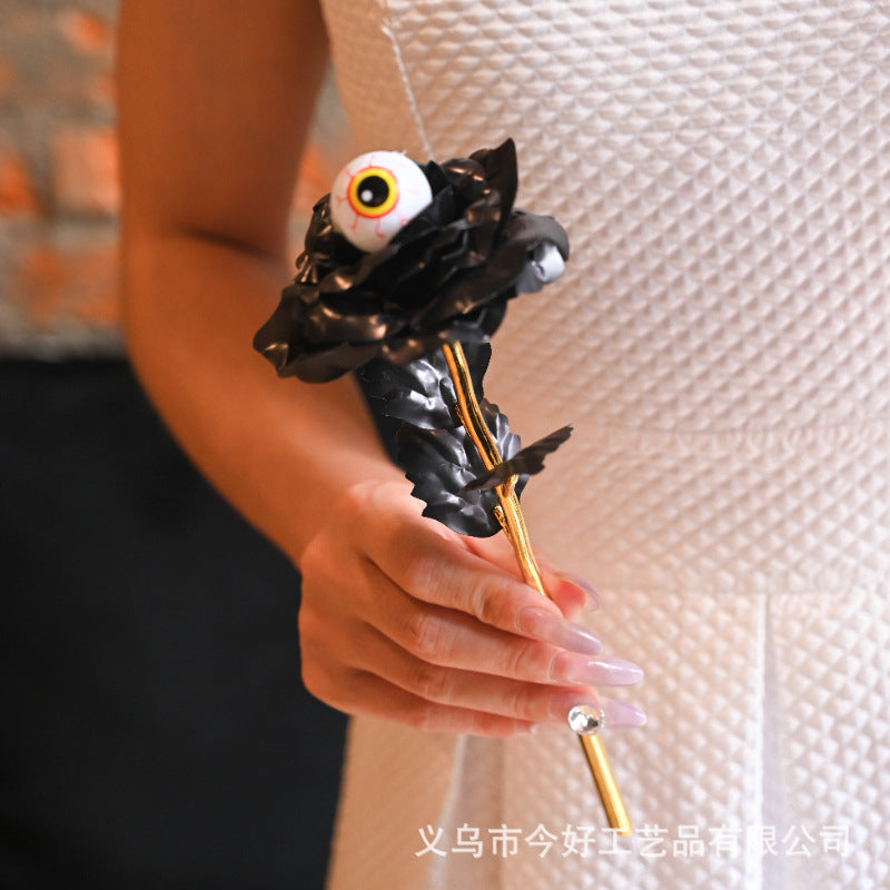 Halloween Black Eye Rose Decoration 🎃🌹👁️