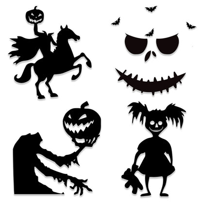 Halloween 🎃Skeleton Hand Pumpkin Funny Felt Wall Sticker 💀✋