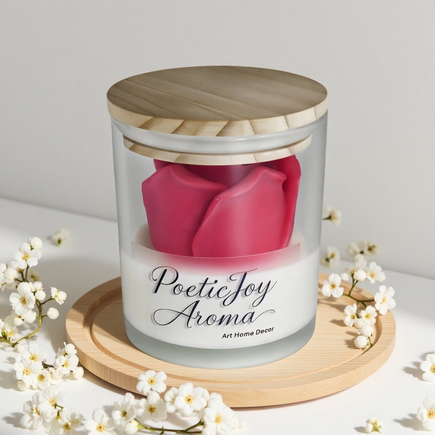 🕯️Dried flower scented candles💐