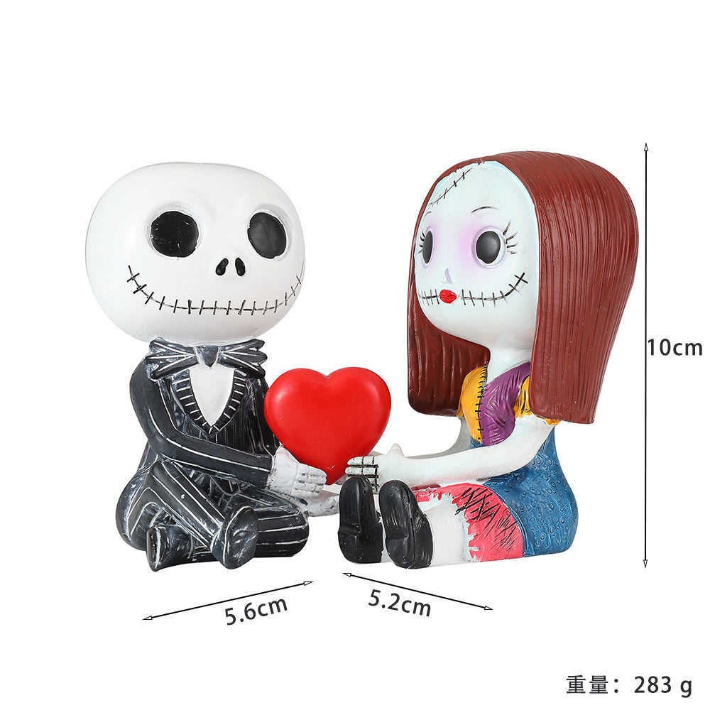 Skeleton couple figurines 🦴💑