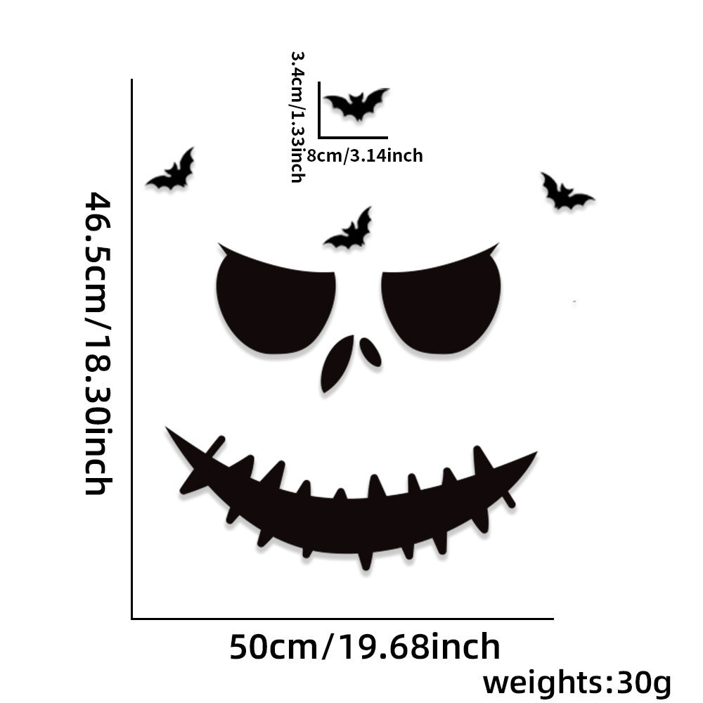 Halloween 🎃Skeleton Hand Pumpkin Funny Felt Wall Sticker 💀✋