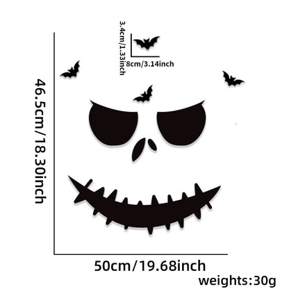 Halloween 🎃Skeleton Hand Pumpkin Funny Felt Wall Sticker 💀✋