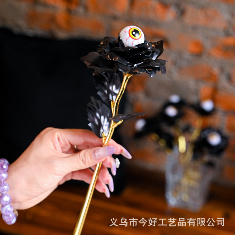 Halloween Black Eye Rose Decoration 🎃🌹👁️