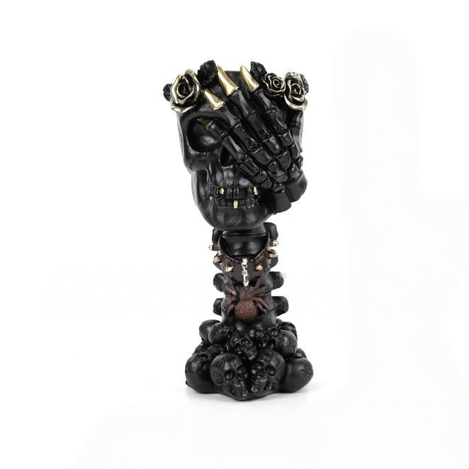 🙉 Brand new three monkey skull hand-cranked vase - 🙈 Zen desktop sculpture and flower pot🙊
